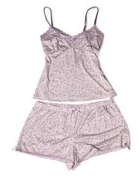 Laura Ashley Floral Lace Cami and Shorts Pajama Set